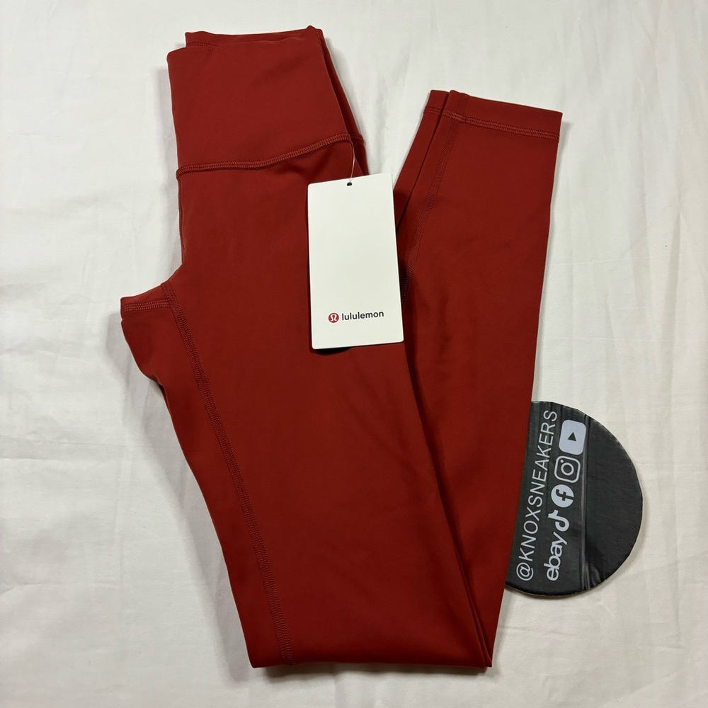 Lululemon Wunder Train HR Tight 31” Leggings CYNN Cyan Red Women's Size 4